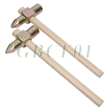 Martello da campeggio per tenda, martello con manico in legno, martello a punta, attrezzo per telo, martello con manico in legno massello, resistente