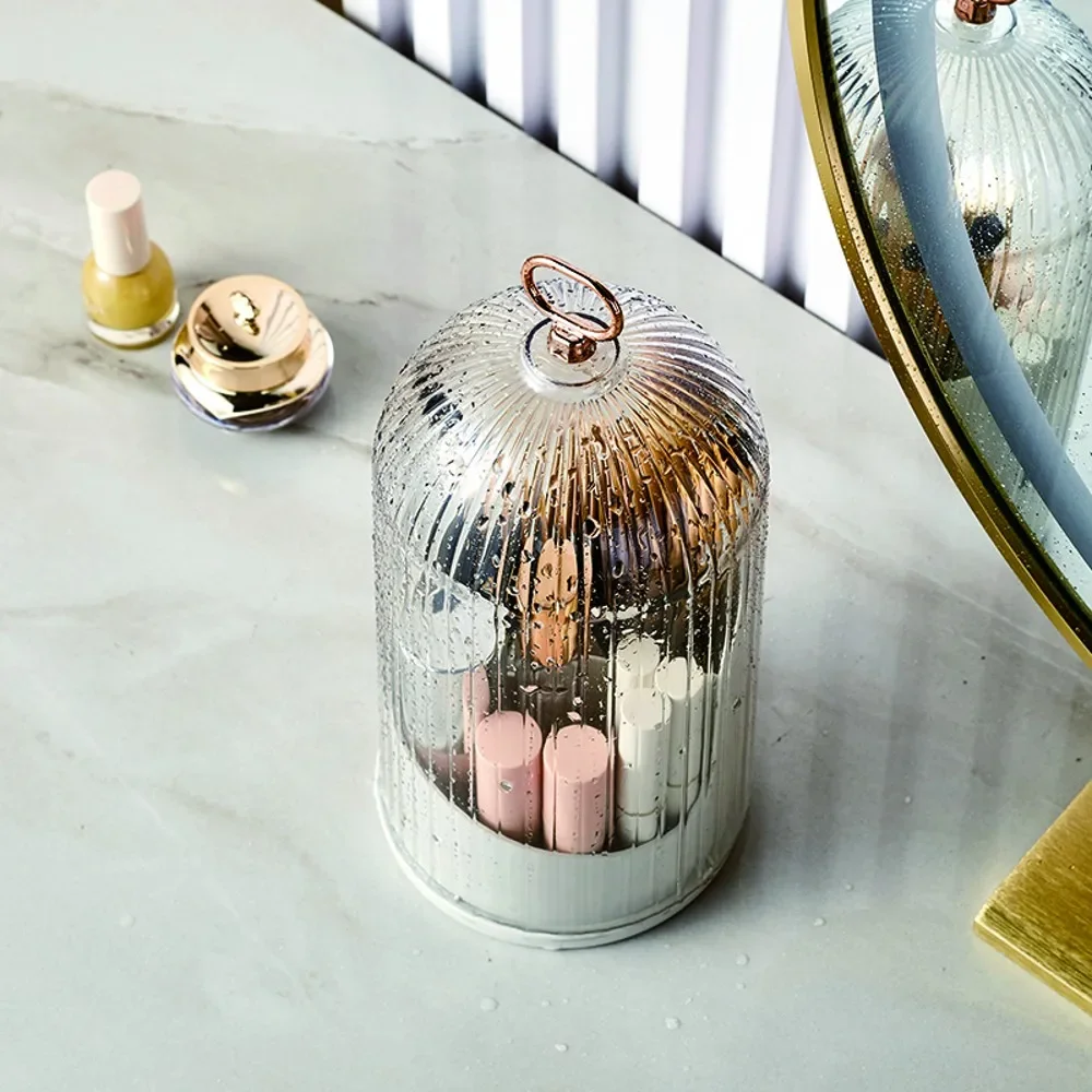 Makeup Brush Holder With Lid Makeup Tool Organizer Lid And Dust Makeup Brush Storage Nail Storage Organizer 2
