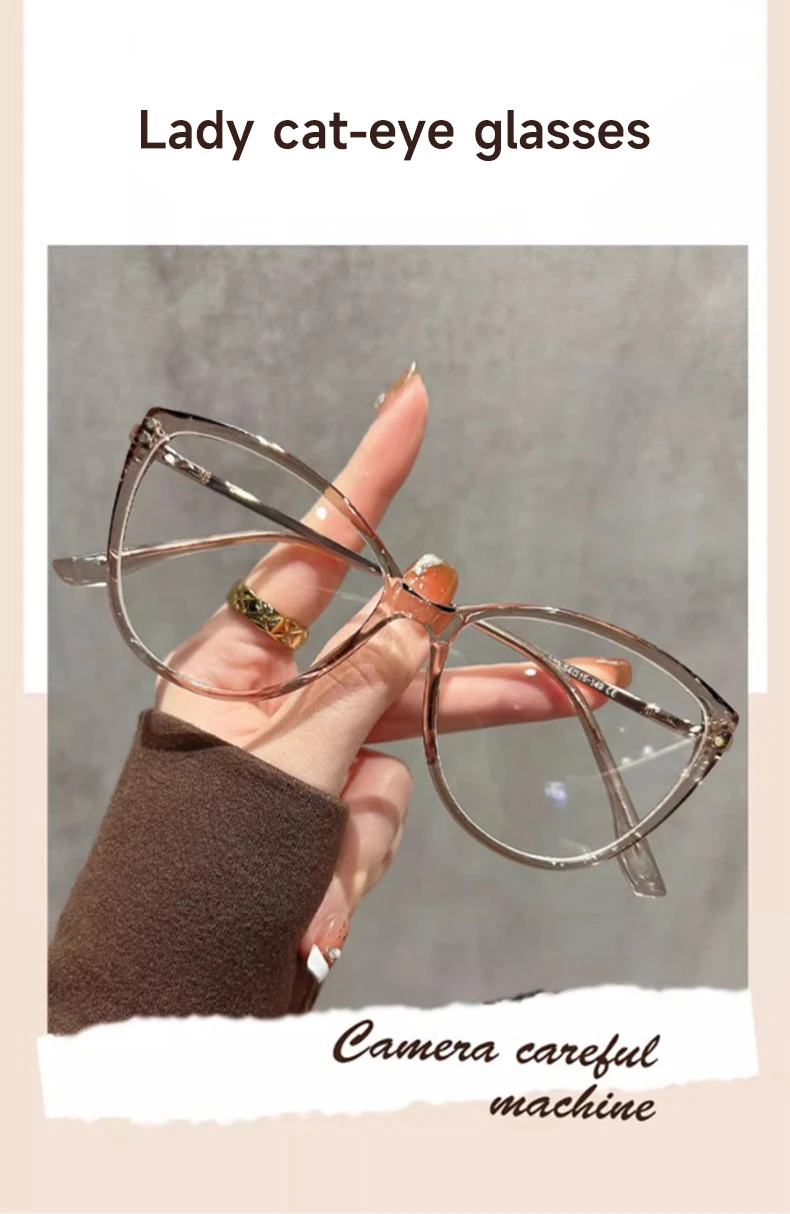VICKY New Arrival Fashionable Cat-Eye Minimalist Design Women's Anti-blue Light Reading Glasses Custom Prescription Available Se036a2cde8794f71b915bba529d6909bA
