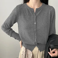 New Fashion Women's Thin Fleece Knit Loose Short Cashmere Sweater Round Neck, Warm Korean Sle Casual Female Sweater Top Cloting - Image 4