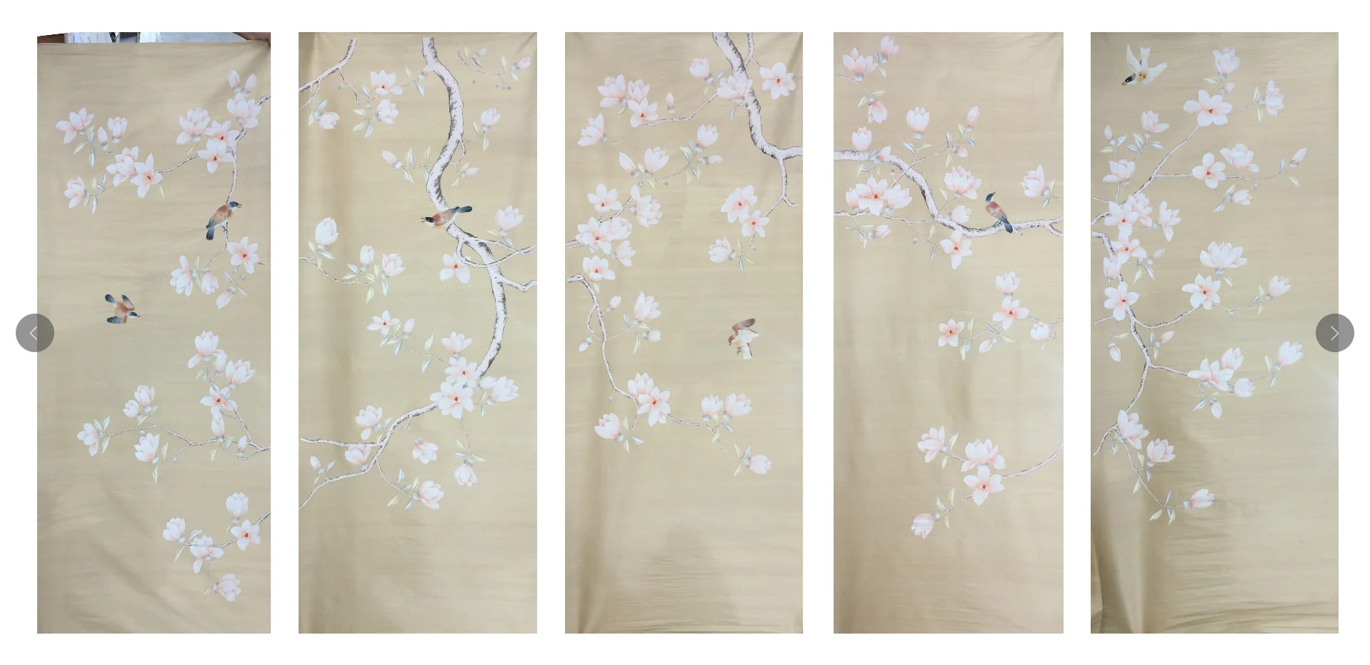 Hand-Made wallpapers silk Hand-Painted Mangnolias For Villa/Apartment/Living room/bedroom/diningroom/Sofa/TV wallcovering
