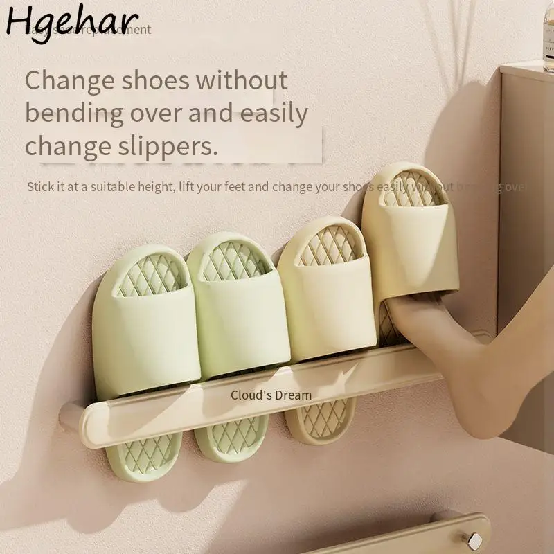 Bathroom Towel Bars Portable Household Organizer Slipper Racks Non-punching Multi-function Kitchen Accessories Storage Household