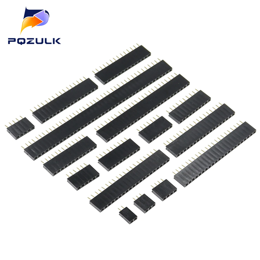 Pin Header 100PCS Single Row Female 2.54MM Spacing 2P-15P 40P