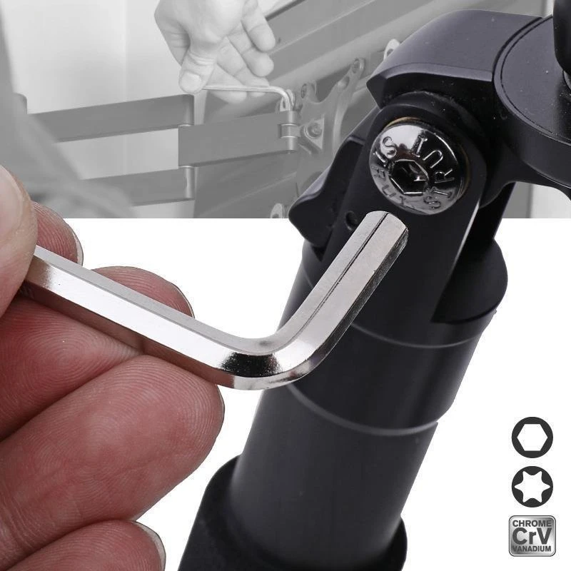 8Pcs Sets High Quality Short/Long Style Flat Head Hex Screw L-type Hand Tools New Nickel Plated Hardened Steel Allen Key Wrench