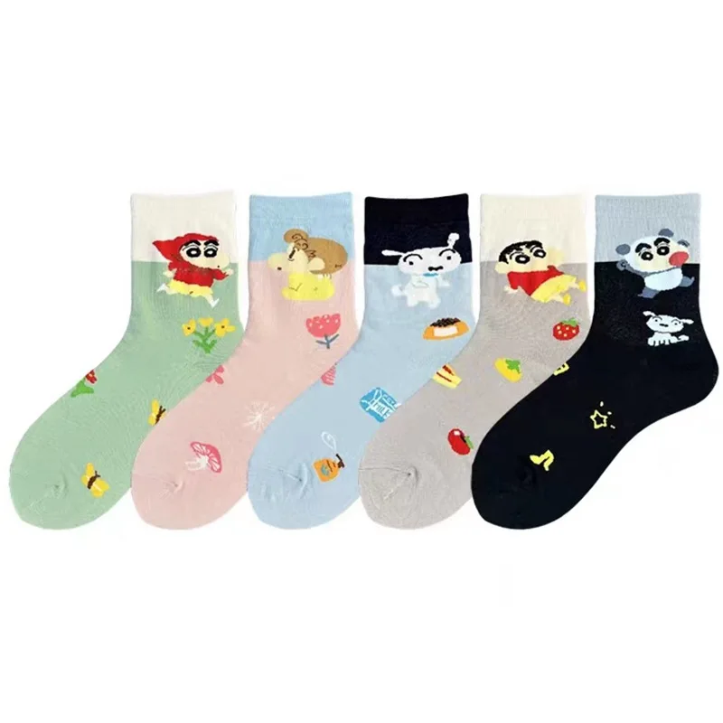 

Cartoon Crayon Shin-Chan Socks Ins Medium Tube Couple Sock Warm Girls' Home Floor Cotton Sock Clothing Accessories Birthday Gift