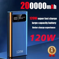 200000mAh 120W Power Bank Fast Charging Ultralarge Capacity Portable Digital Display External Battery For Huawei Iphone 16 1