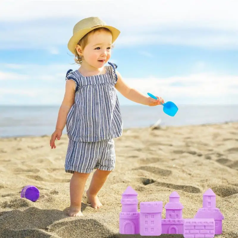 Play Sand Indoor Sand Mold Set Colorful Play Sand Sensory Sand With Inflatable Cushion Base Playful For Boys Girls Toddler 4