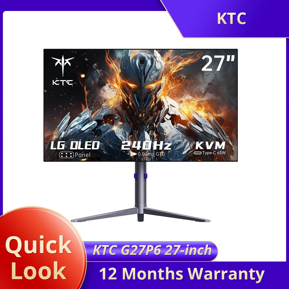 KTC G27P6S ゲーミングモニター 240Hz スピーカー内蔵 1440p KTC-OLED