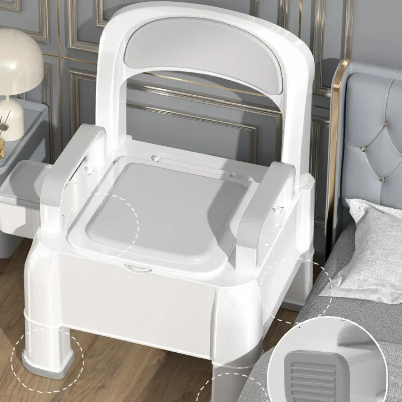 Soft Backrest Toilet for Elderly - Household Portable Commode Seat, Pregnant Women Indoor Chair, Comfortable Sofa Design 2