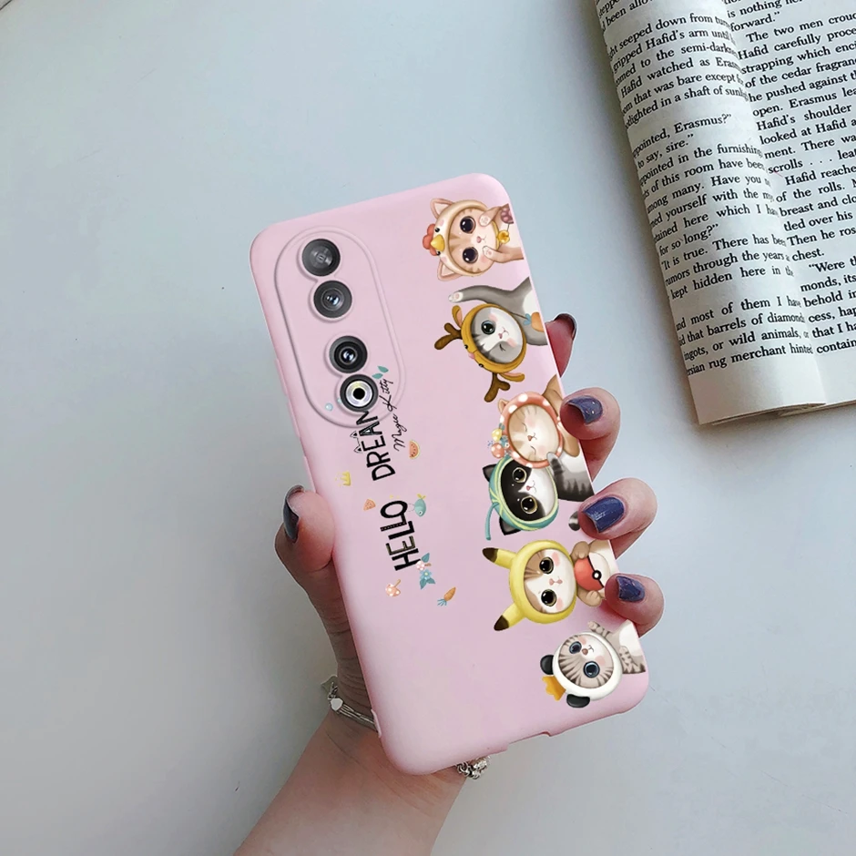 Colorful Cartoon Flower Silicone TPU Phone Case Cover for For Honor 90
