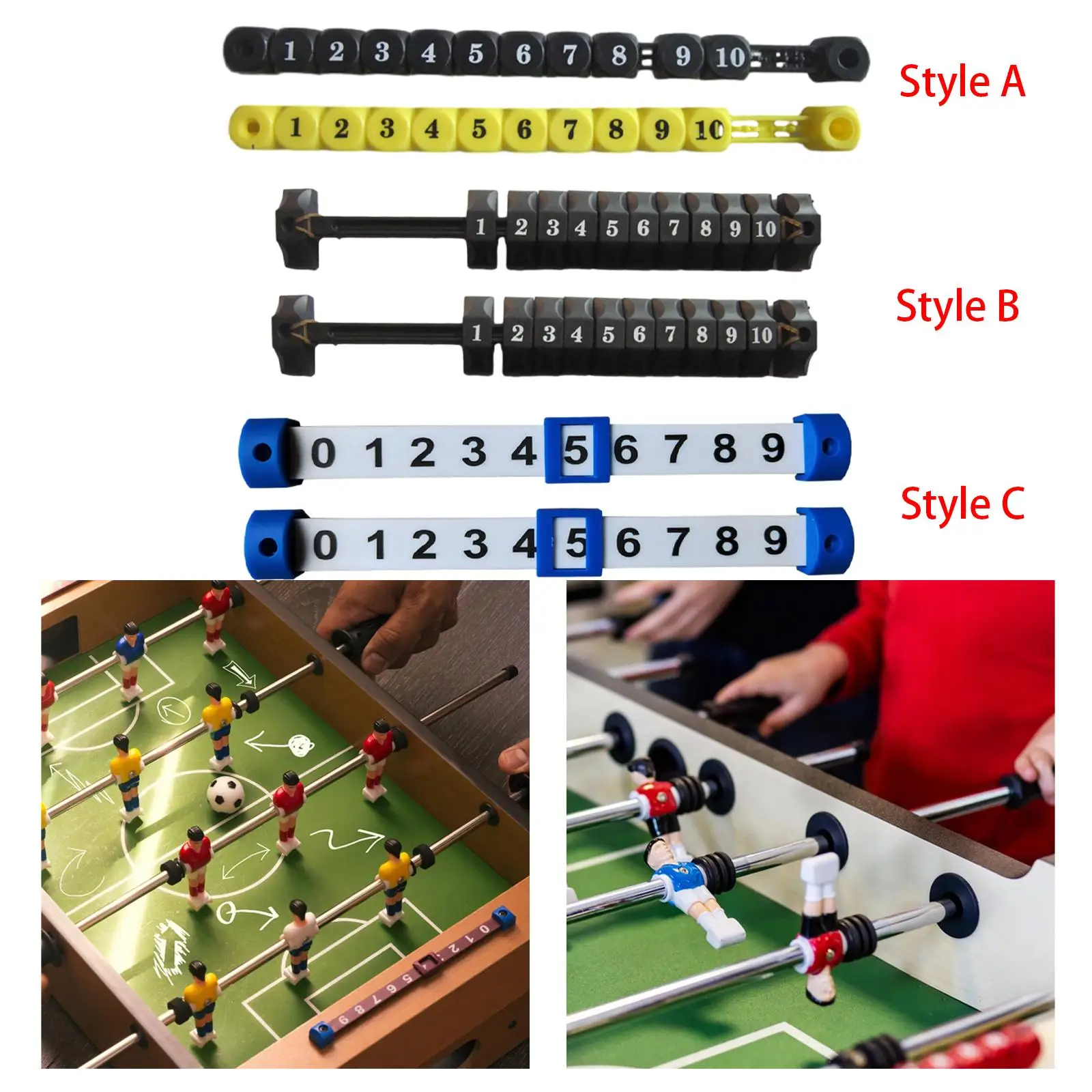 2x Foosball Scoreboard Indicator Universal Table Foosball Score Counter