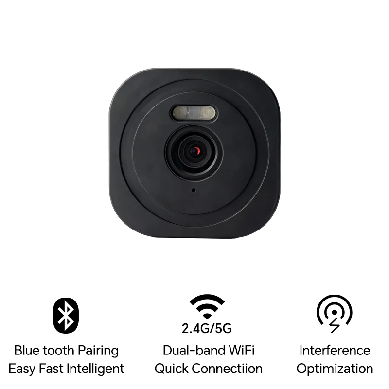 Câmera de janela tuya de 3mp 2k, câmeras internas wi-fi de 2.4ghz e 5ghz para segurança doméstica com visão noturna colorida, detecção de movimento para pessoas, fácil