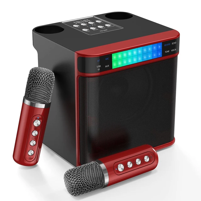 100W High Power Wireless Portable Microphone Bluetooth Speaker Party Karaoke  Box 