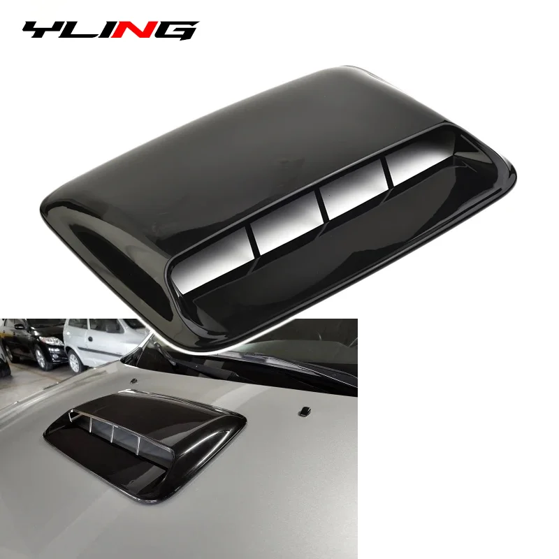 Auto Tuning Car Air Flow Intake Hood Scoop Vent Bonnet Decorative Cover For BMW Audi Benz Focus Mk2 Passat B5 4x4 Accessories hood vents