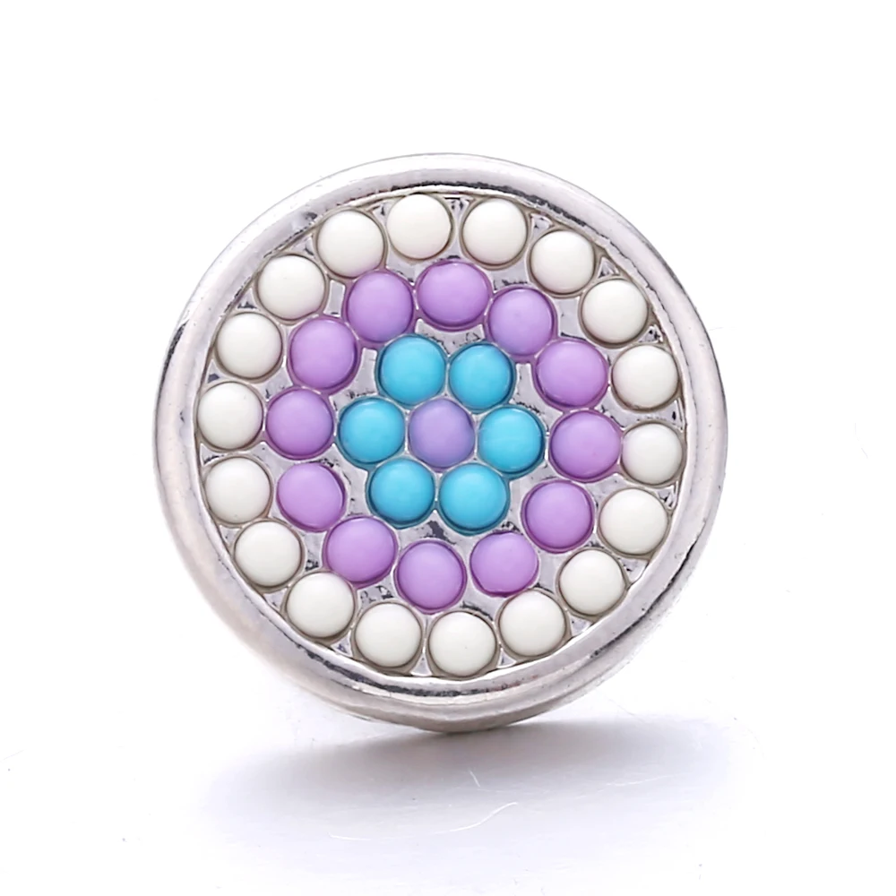 20pcs Snap Button Jewelry DIY Flower 18mm Metal Snap Buttons Fit Snap Bracelet Bangle Decoration