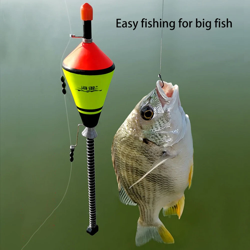 Automatic Fishing Bobbers Float Bite Fishing Tackle Stainless Steel Hooks Best 