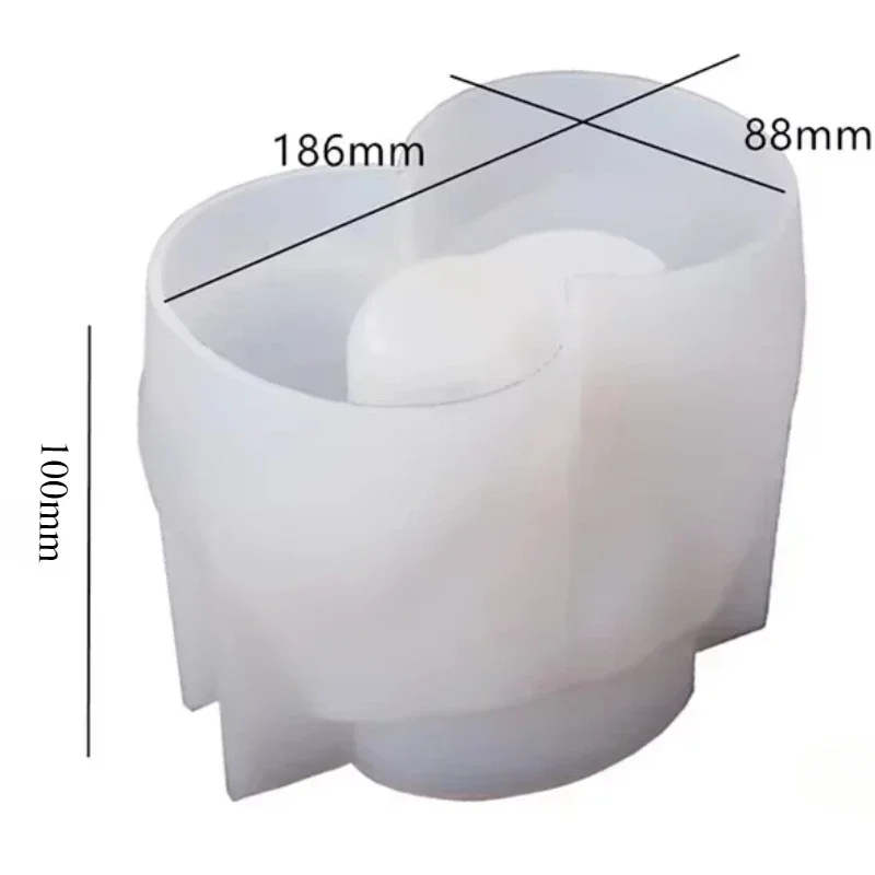 Creative Vase Mold DIY Resin Crystal Epoxy Resin Model Docking Vase Pen Holder Art Mirror Silicone Mold