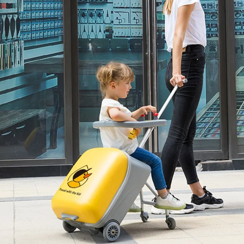 Multi Functional Travel Luggage Box for Bady Car 20 inch Portable and Separable Carry-on Cartoon Trolley suitcase for Boarding