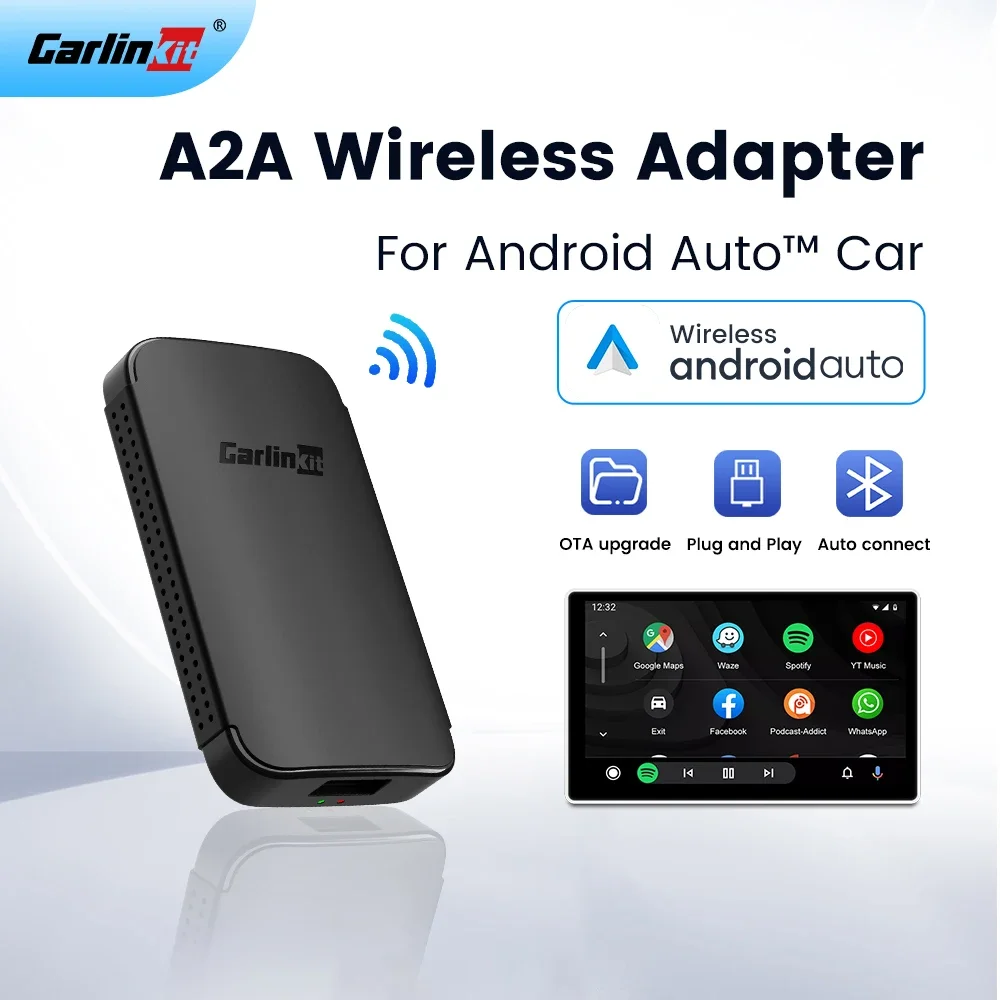Carlinkit A2A Cablato A Wireless Android Auto Adapter Usb Plug And Play Wireless Dongle Spotify Waze Per Oem Android Auto Car Vw