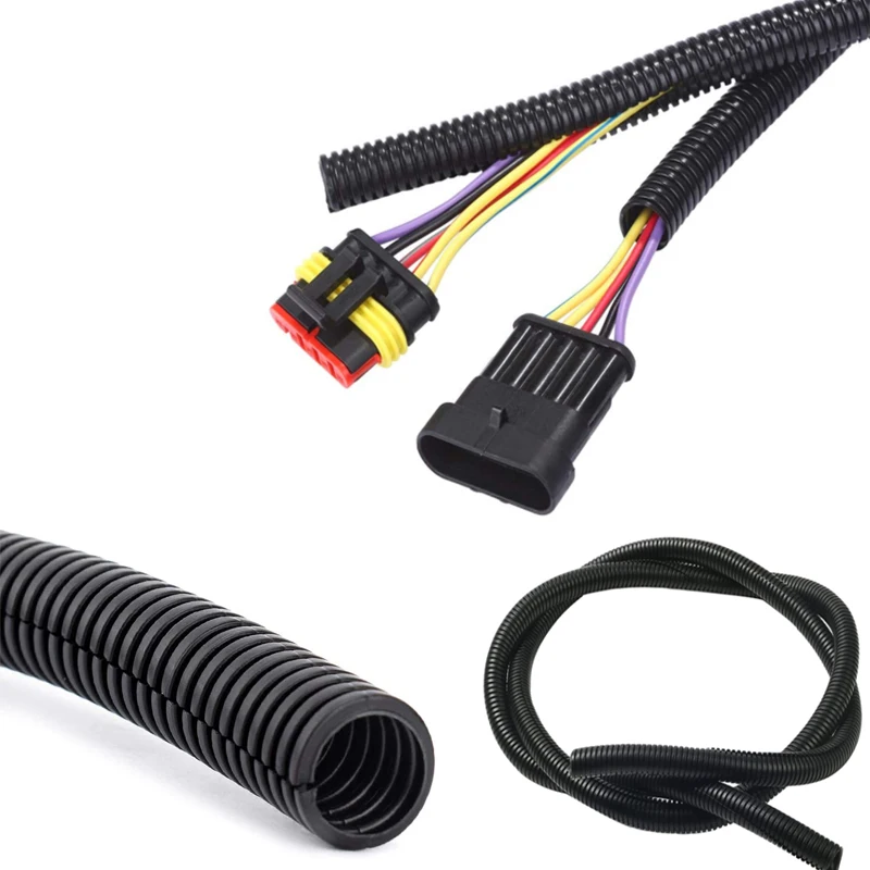 Cable Sleeve 3/1m Insulation Corrugated tube nylon wire harness casing cord duct cover auto car Mechanical line protecter