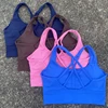 Cross Straps Sports Bra Gym Crop Top Yoga Vest Women High Impact Fitness Bralette Push Up Running Underwear With Chest Pad