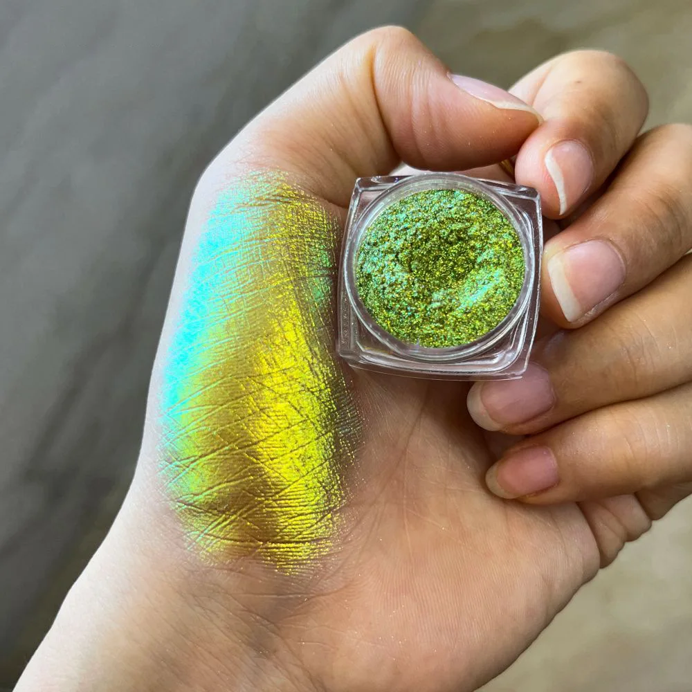 1box Multi-Chrome Shifting Nail Chameleon Pigments Unicorn Mirror Nail/Eyeshadow Powder Polarized Chameleon Rubbing Dust 0.3gram