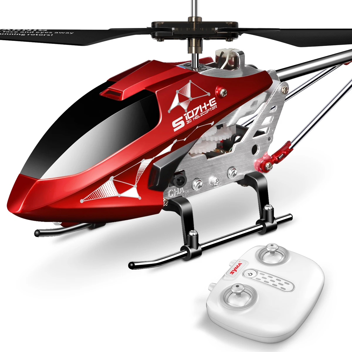 SYMA Metal shell RC Helicopter Upgrade S107H Aircraft with Altitude Hold, One Key take Off/Landing 3.5CH Gyro Stabilizer for Kid