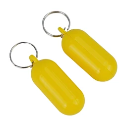 Set of 2 Buoyant Keychain Floats - Marine Sailing Accessory (Yellow)