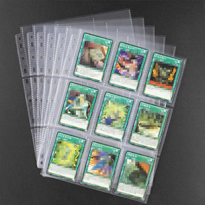 10pcs A4 Binder PP Sleeves Card Map Letters Album Notebook Storage Folder Collect Book Two Sides Loose Leaf 18 Pouches Protector