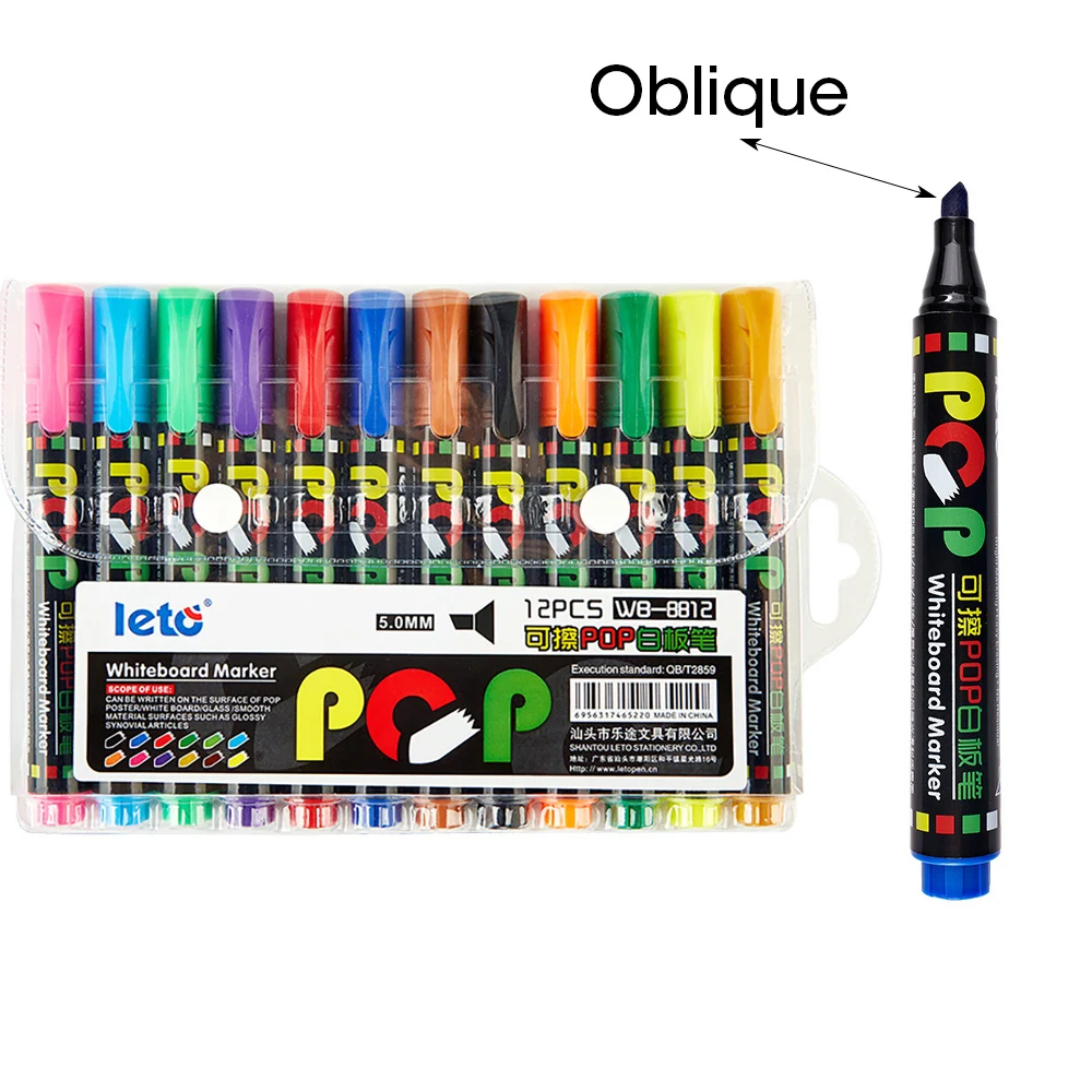 Vibrant Erasable Whiteboard Marker Set - Non-Toxic, Refillable, High Capacity for Office & Educational Use