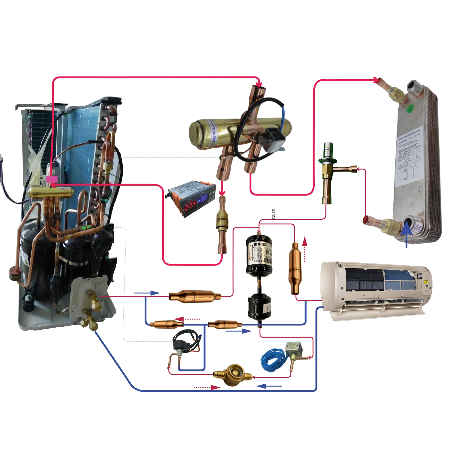 12000 BTU R32 high efficient green air conditioner's heat reclaim stuff ...