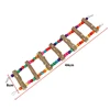 3/5/7 Ladder Birds Pet Parrot Ladders Climbing Toy Natural Wood Hanging Colorful Ball Toy for Conures Parakeets Cockatiels D9253 5