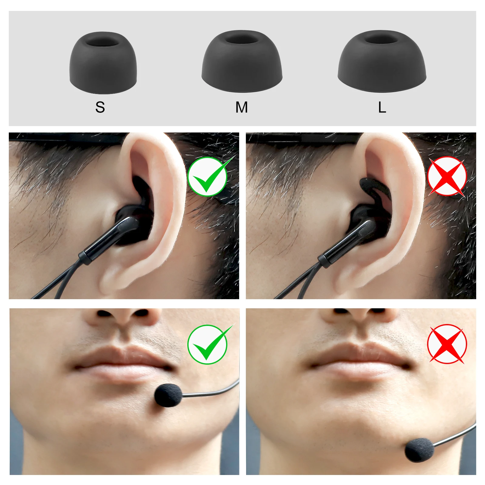 EJEAS FBIM 핸즈프리 심판 헤드셋, 3.5mm 오디오 플러그 인터페이스, V6C PRO V4C PLUS 하프 헬멧, 왼쪽 및 오른쪽 이어폰