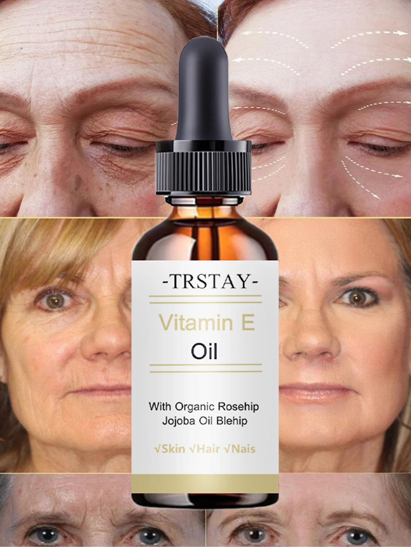 Aceite de Jojoba con vitamina E, cuidado facial totalmente Natural, orgánico puro, 100%