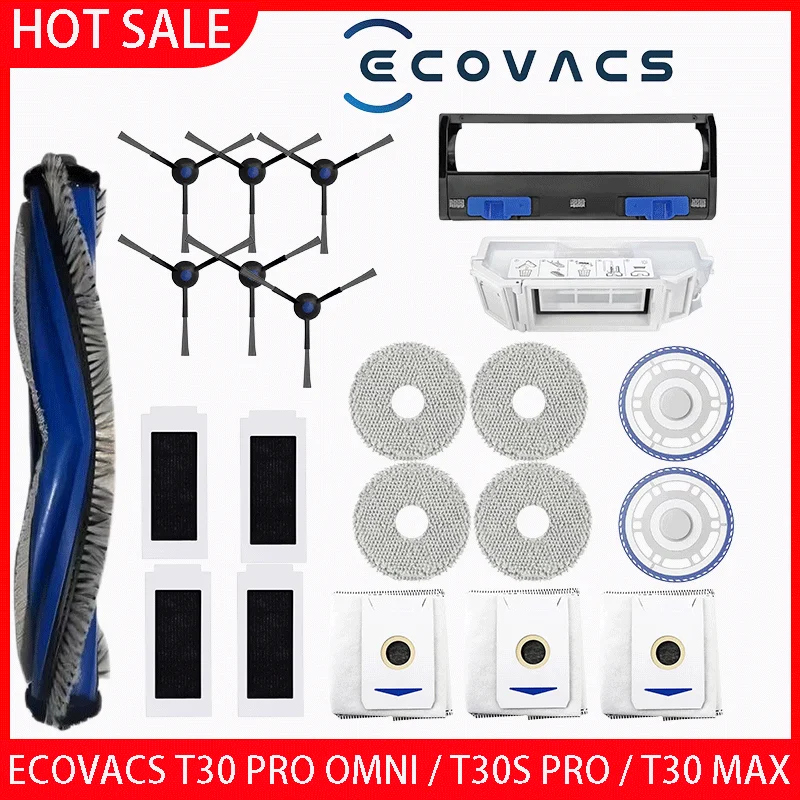 Universal Robot Vacuum Replacement Accessory Kit - Dust Bags, Brushes, Filters & Mop