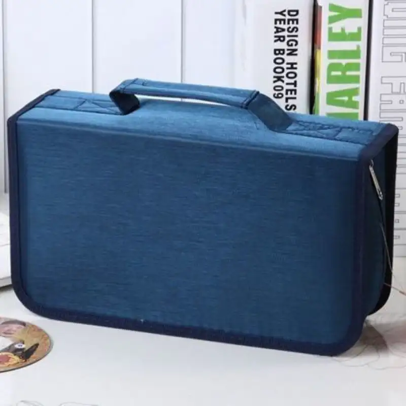 DVD Case Holder 128 Disc CD Storage Bag Zipper Binder Travel Disc Box Waterproof Portable CD Storage Box DVD - Image 9