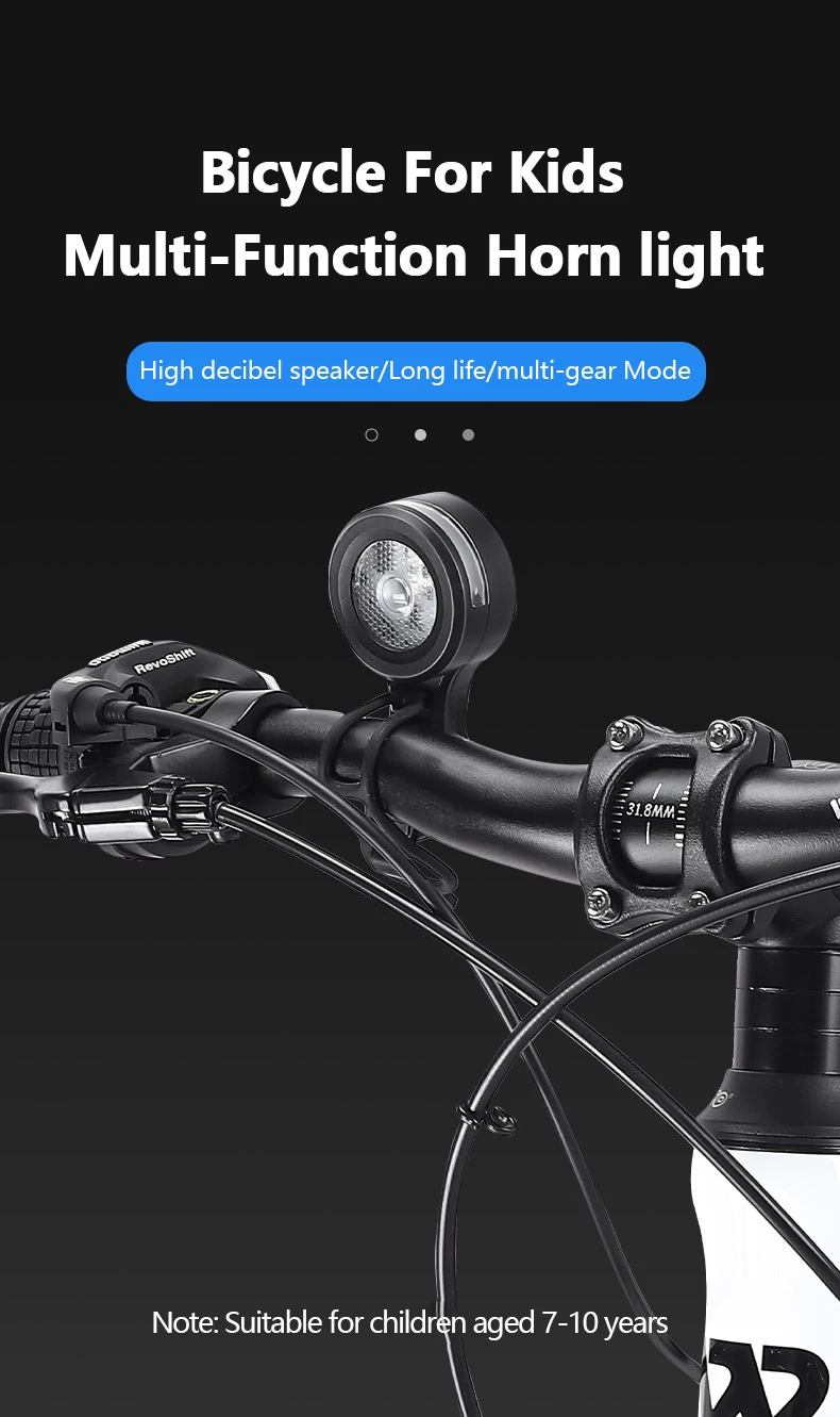 Description Picture 2 of itemBike Front Lights with Horn Rechargeable MTB Bicycle Lamp Electric Bell Night Riding Safety Warning Loud Flashing Horn Lights