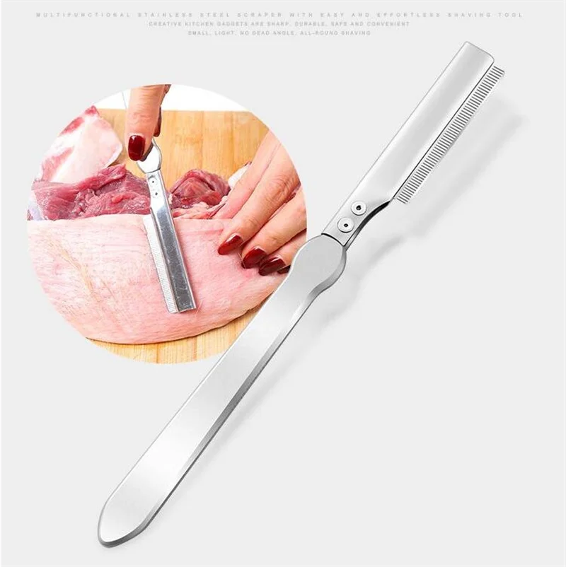 Fnochy Kitchen Gadgets Best Sellers 2023 Stainless Steel Scraper Knife Pig  Chicken Hair Removal Knife Kitchen Scraper Meat And Poultry Tools, Kitchen