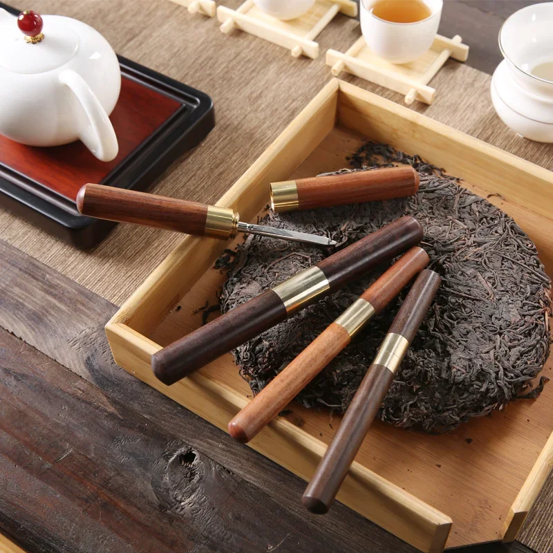 Tea Knife Solid Wood Tea Needle Special Tool Rosewood Ebony Kung Fu Ceremony Utensils Pu Erh Needle Set Accessories