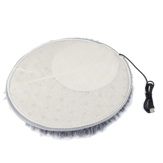 40cm Pet Heating Pad Plush Soft Comfortable Pet Electric Blanket USB Charging Interface for Small Dogs Cats 3