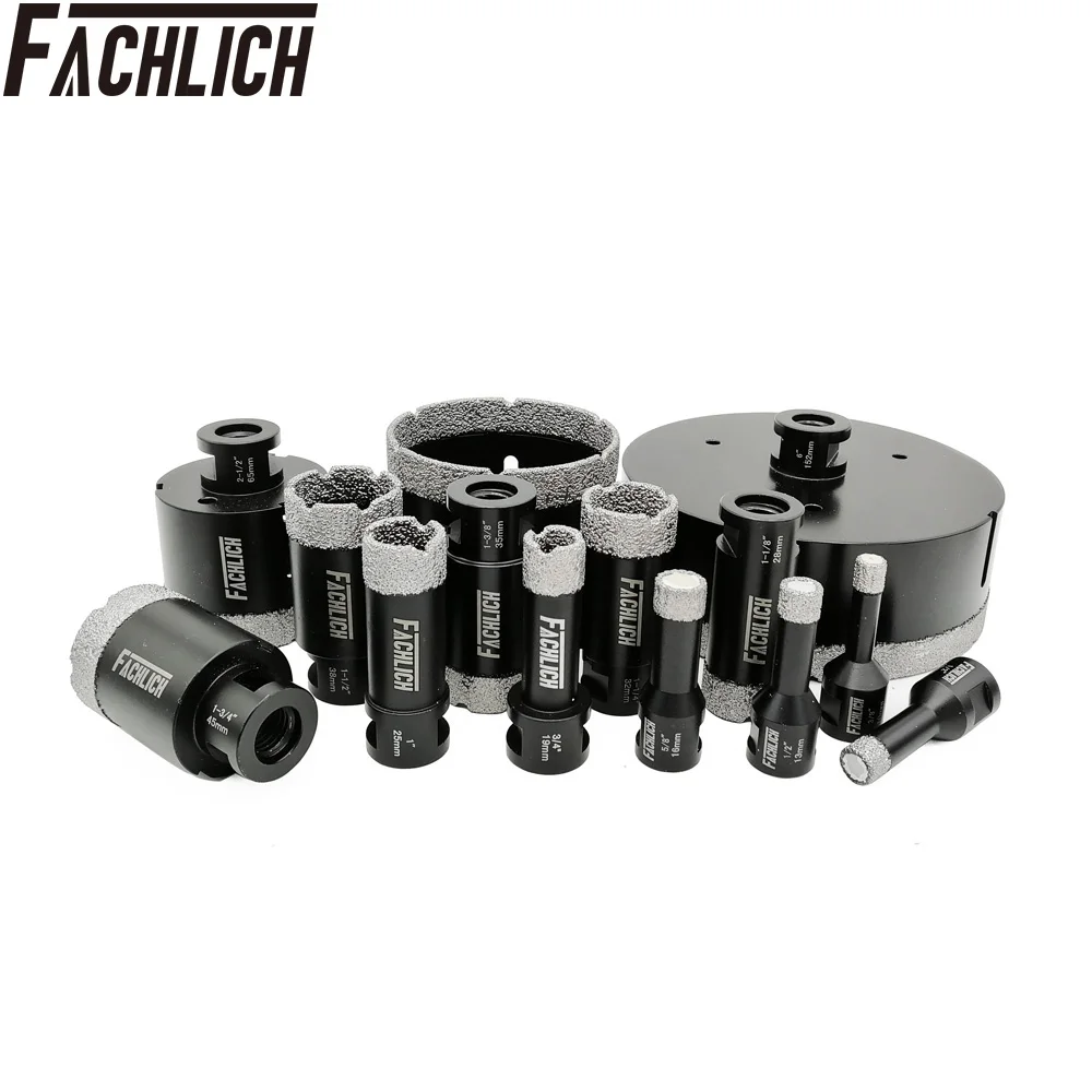 

FACHLICH 1pc 5/8-11 Thread Vacuum Brazed Diamond Drill Core Bits Granite Marble Stone Tile Ceramic Dry Drilling Tools Dia6-28mm