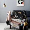 New Sofa Towel Colorful Fantasy Space Jacquard Cartoon Tapestry Wall Hanging Woven Throw Blanket for Benches or Floors 1