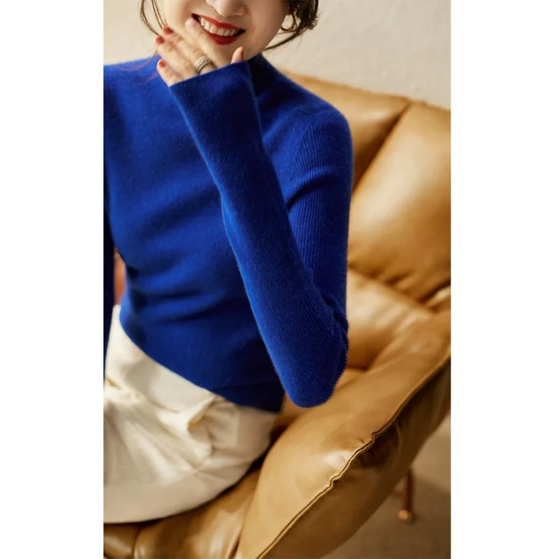 

2023 Autumn and Winter Basecoat Commuter Versatile Heavy Industry Luxury Soft Imitation Wool Cashmere Knitwear Elastic Heavy Ind