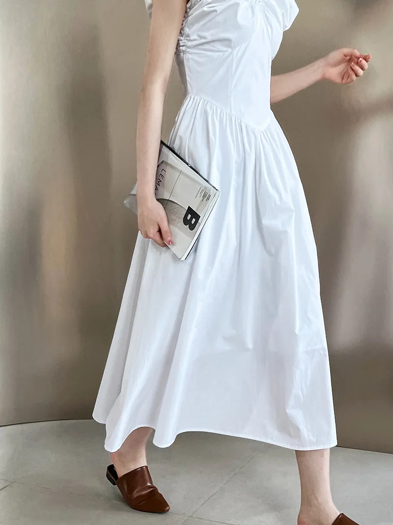 2024 Summer Women Vintage Open Back V-neck Sleeveless Dresses Ladies Streetwear Korean Fashion Elegant Slim Maxi Dress