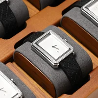 Oirlv 10 กริดกล่องนาฬิกากล่องเครื่องประดับไม้นาฬิกากรณีผู้ชายผู้หญิงนาฬิกากล่องเก็บนาฬิกาข้อมือกล่อง 6