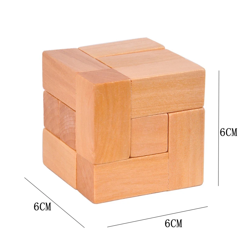 3D 木製パズルロックおもちゃゲームキューブ脳 IQ チャレンジ子供大人のための Casse Tete Juego Inteligencia Rompicapo Difficili