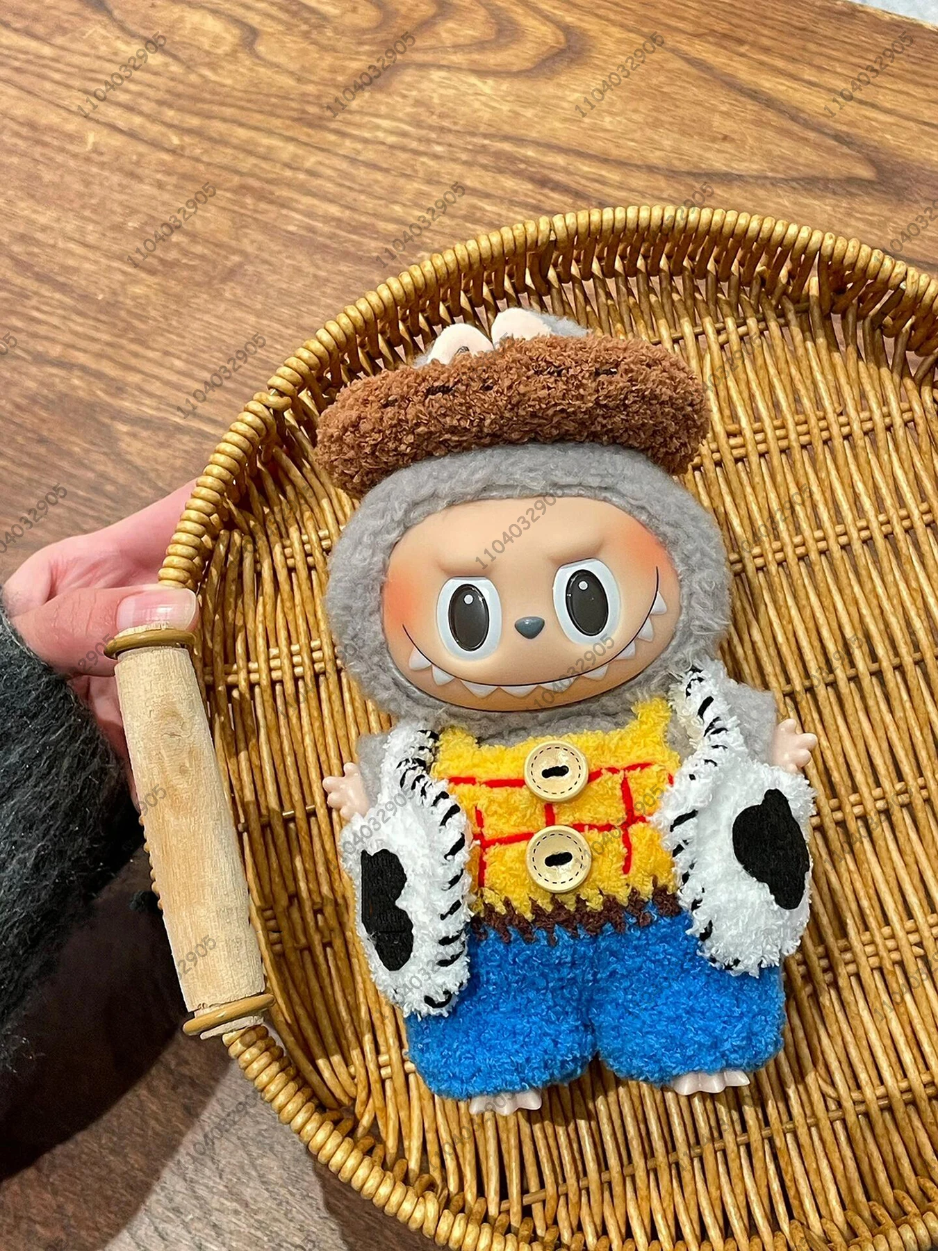 Labubu The Monsters Toy Story Woody Costume Buzz Lightyear Doll Clothes 1：1 Original Replica Vinyl Doll Action Figure Bag Charm
