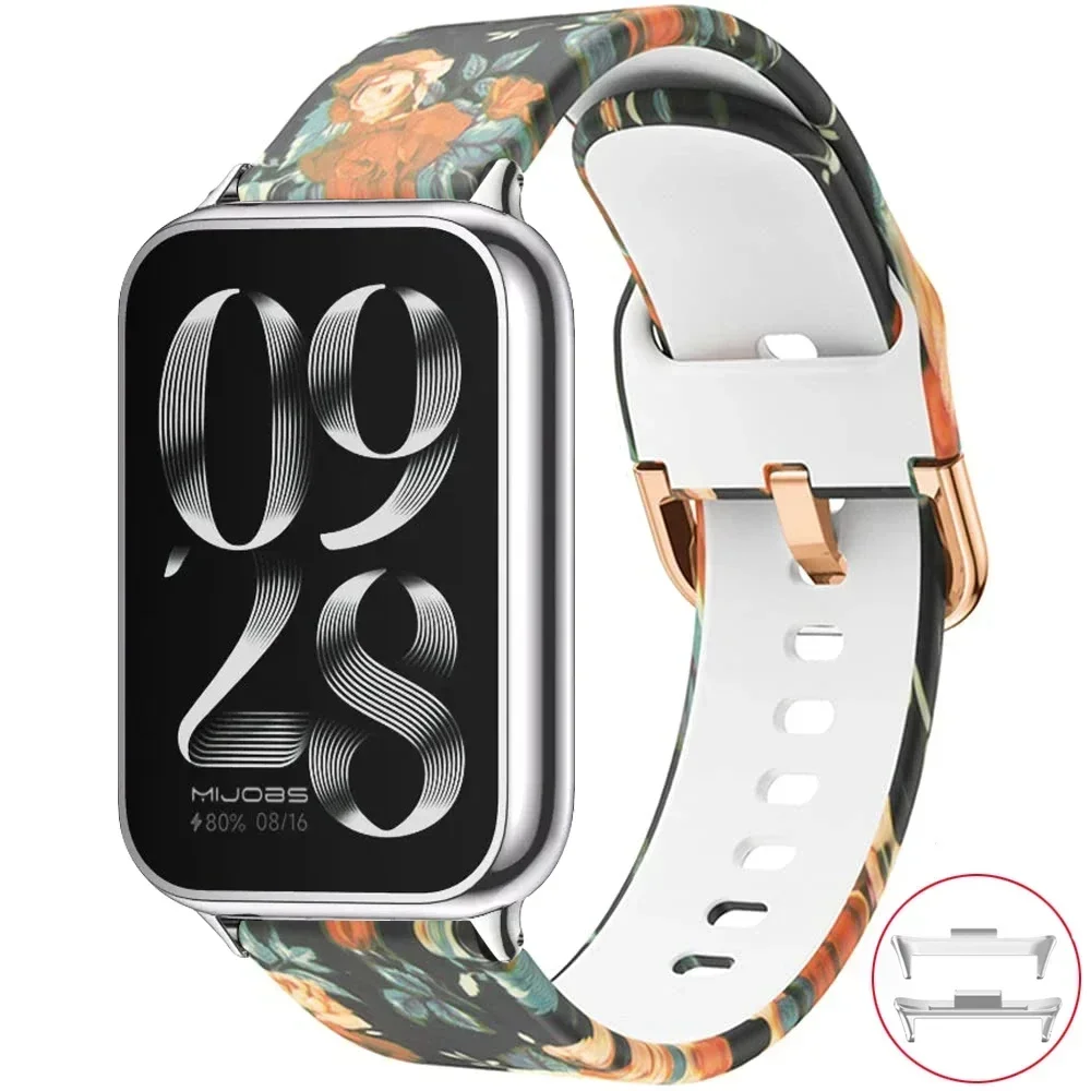 Silicone Smartwatch Replacement Wristband with Modern Print Design