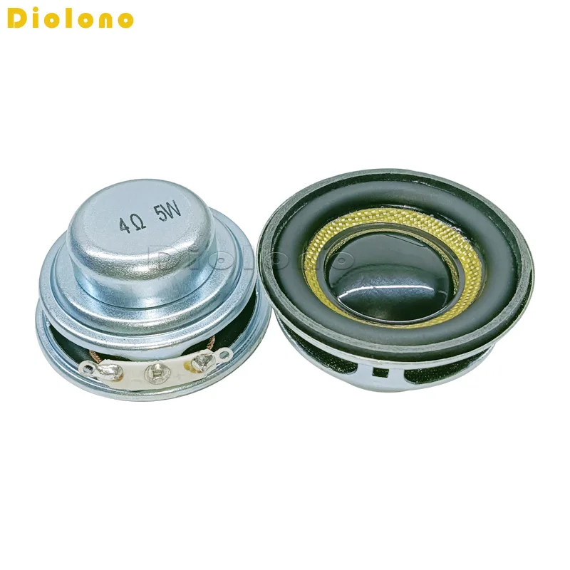 4Ohms 5W 40mm Round 16 Core Dual Neodymium Magnetic Speaker 1.5 inch Yellow Glassfiber Cone Loudspeaker DIY Audio Accessories computer speakers audio speakers