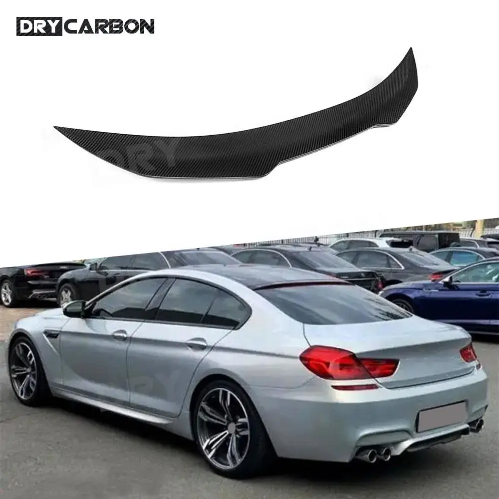 

Для BMW 6 серий F06 F12 седан 2012-2017 сухое углеродное волокно задний багажник утиный спойлер задний спойлер крыло автомобильные аксессуары